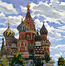 Собор Василия Блаженного (правая часть триптиха "Москва Красная площадь")